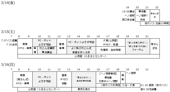 第6回活動スケジュール